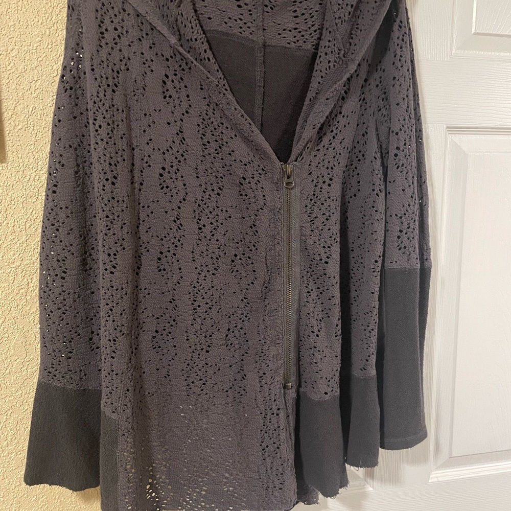 Free People Brown Knit Cardigan Sz Medium but oversized Ptp 25” length 31”